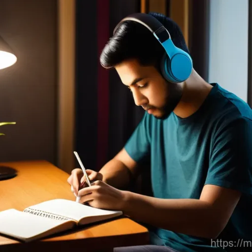 연주가가 실기 시험 후 복습하는 법 - **Prompt:** A young musician, appearing to be in their late teens or early twenties, sits thoughtful...