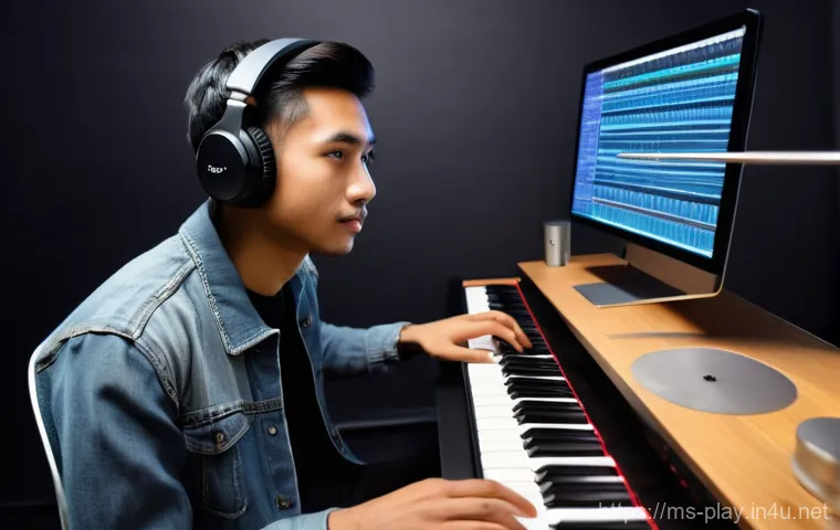 연주가가 실기 시험 후 복습하는 법 - **Prompt:** A young musician, appearing to be in their late teens or early twenties, sits thoughtful...