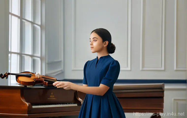 연주가의 자격증 실기 시험 필수 확인 사항 - Focused Practice Session**
    "A young, dedicated male musician, around 17 years old, with short, n...