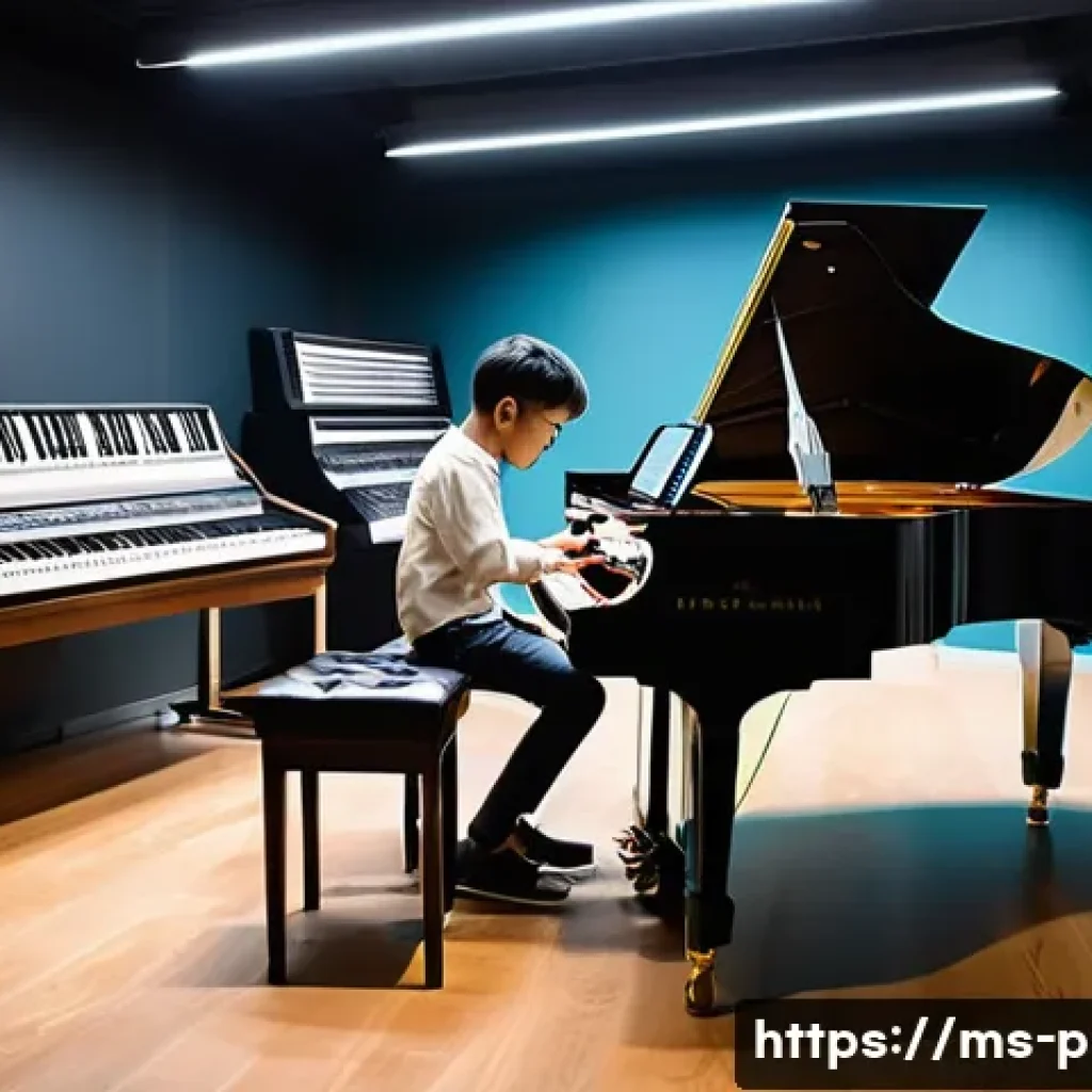 연주가가 알아야 할 최신 음악 이론 - A detailed scene of a modern music studio in Kuala Lumpur, Malaysia, showcasing a diverse group of y...