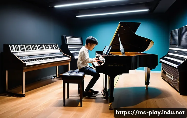 연주가가 알아야 할 최신 음악 이론 - A detailed scene of a modern music studio in Kuala Lumpur, Malaysia, showcasing a diverse group of y...